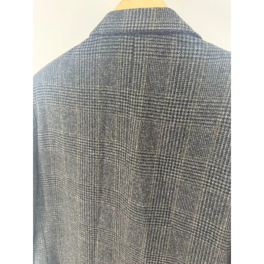 Brooks Brothers Grey Glen Plaid 100% Camel Hair Sport Coat Blazer Mens 42R USA
